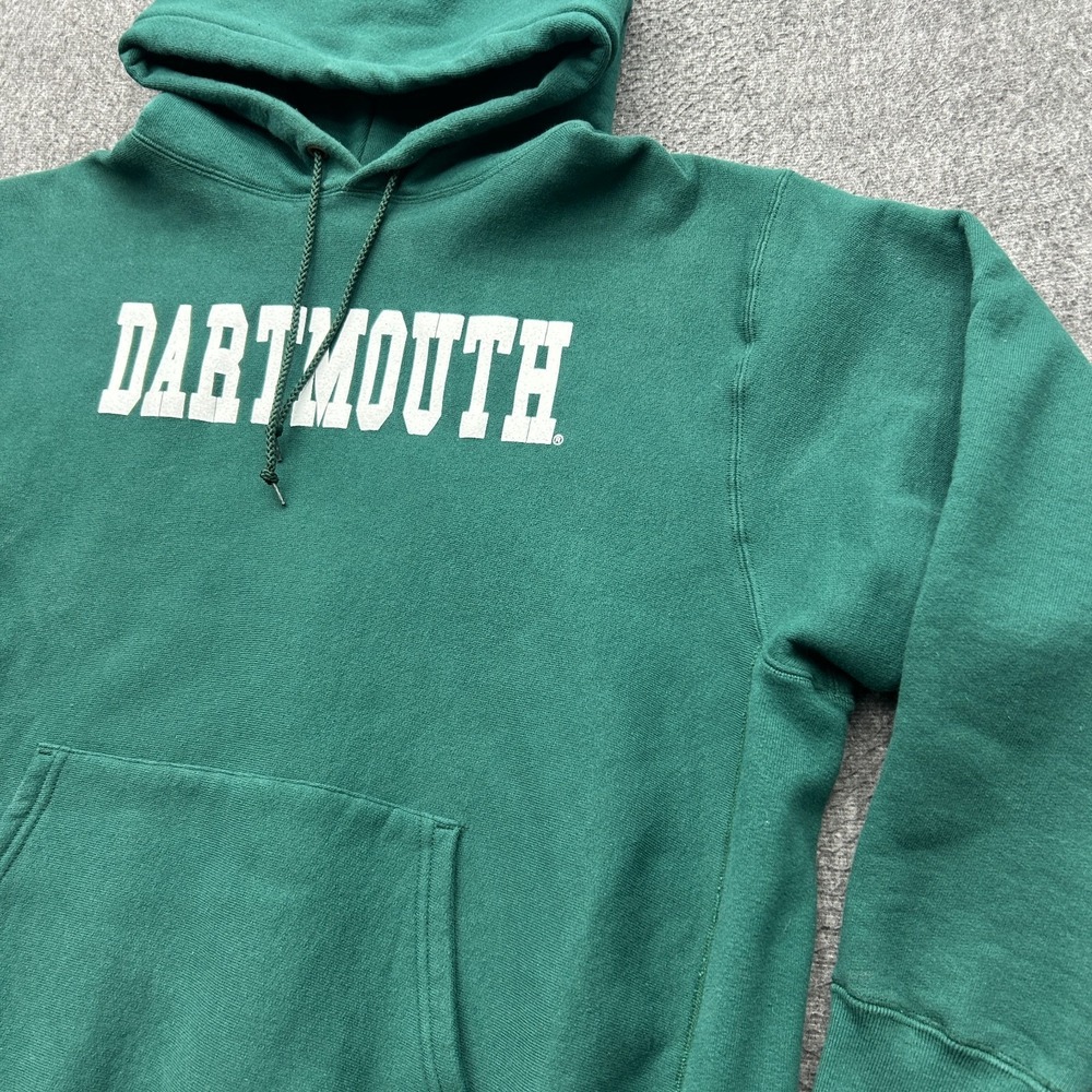 Vintage Dartmouth Hoodie by Camber USA Made Green Pullover Sweatshirt Size 2XL - Picture 8 of 13